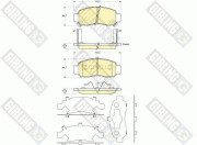 6133769 Sada brzdových destiček, kotoučová brzda GIRLING
