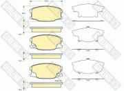 6133889 Sada brzdových destiček, kotoučová brzda GIRLING