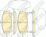 6134779 Sada brzdových destiček, kotoučová brzda GIRLING