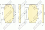6134989 Sada brzdových destiček, kotoučová brzda GIRLING