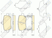 6135129 Sada brzdových destiček, kotoučová brzda GIRLING