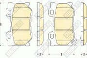 6135159 Sada brzdových destiček, kotoučová brzda GIRLING