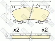 6135349 Sada brzdových destiček, kotoučová brzda GIRLING