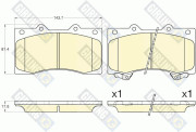6135605 Sada brzdových destiček, kotoučová brzda GIRLING