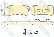 6135957 Sada brzdových destiček, kotoučová brzda GIRLING