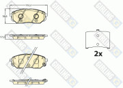 6136386 Sada brzdových destiček, kotoučová brzda GIRLING