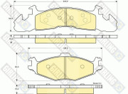 6140075 Sada brzdových destiček, kotoučová brzda GIRLING