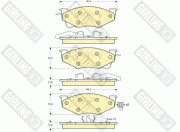 6140085 Sada brzdových destiček, kotoučová brzda GIRLING