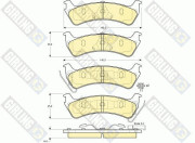 6140415 Sada brzdových destiček, kotoučová brzda GIRLING