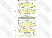 6141045 Sada brzdových destiček, kotoučová brzda GIRLING
