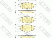6141252 Sada brzdových destiček, kotoučová brzda GIRLING