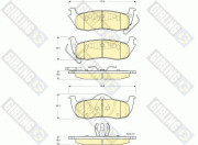 6141375 Sada brzdových destiček, kotoučová brzda GIRLING