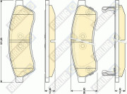 6141729 Sada brzdových destiček, kotoučová brzda GIRLING