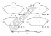 23042 00 701 10 Sada brzdových destiček, kotoučová brzda BRECK
