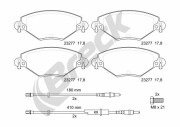 23277 00 701 10 Sada brzdových destiček, kotoučová brzda BRECK