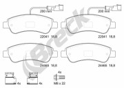 24465 00 703 10 Sada brzdových destiček, kotoučová brzda BRECK