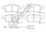 25222 00 701 00 Sada brzdových destiček, kotoučová brzda BRECK