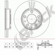 BR 403 VA100 Brzdový kotouč BRECK