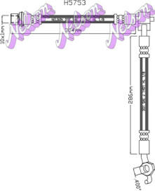 H5753 Brzdová hadice KAWE