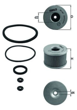 KX 343D Palivový filtr MAHLE