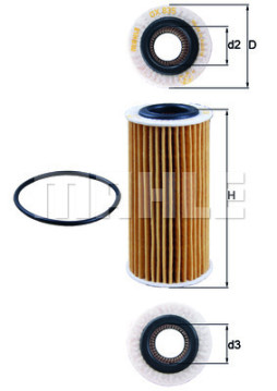 OX 835D Olejový filtr MAHLE