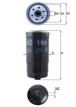 KC 199 Palivový filtr MAHLE