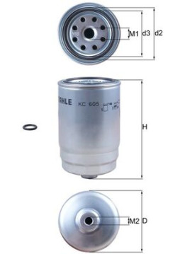 KC 605D Palivový filtr MAHLE