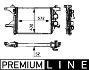 CI 94 000P Chladič turba BEHR *** PREMIUM LINE *** MAHLE