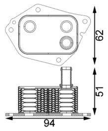 CLC 199 000S Olejový chladič, motorový olej Ausgabe Nr. 03/2018: Beschädigtes Ölfilterpapier MAHLE