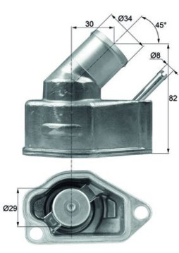 TI 10 92 Termostat, chladivo BEHR MAHLE