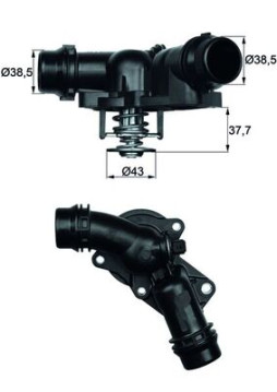 TM 13 97 Termostat, chladivo BEHR MAHLE