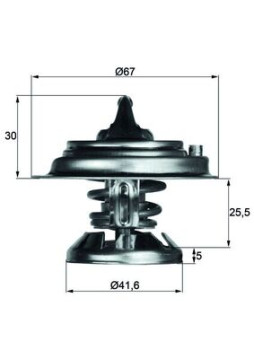 TX 29 80D Termostat, chladivo BEHR MAHLE