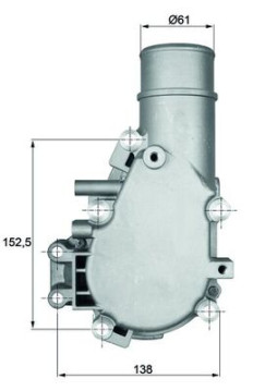 TI 136 84 Termostat, chladivo BEHR MAHLE