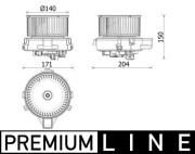 AB 284 000P vnitřní ventilátor BEHR *** PREMIUM LINE *** MAHLE