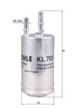 KL 705 Palivový filtr MAHLE