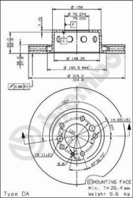 BS 8170 Brzdový kotouč BRECO