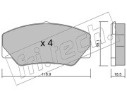 058.0 Sada brzdových destiček, kotoučová brzda fri.tech.