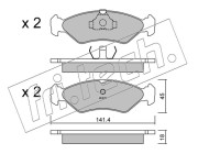 075.0 Sada brzdových destiček, kotoučová brzda fri.tech.