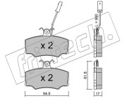 078.0 Sada brzdových destiček, kotoučová brzda fri.tech.