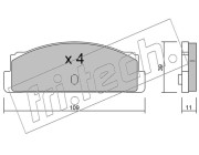 088.0 Sada brzdových destiček, kotoučová brzda fri.tech.