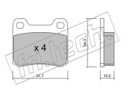 094.1 Sada brzdových destiček, kotoučová brzda fri.tech.