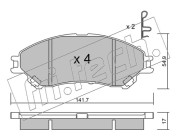 1012.0 Sada brzdových destiček, kotoučová brzda fri.tech.