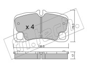 1029.0 Sada brzdových destiček, kotoučová brzda fri.tech.