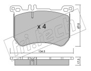 1045.0 Sada brzdových destiček, kotoučová brzda fri.tech.