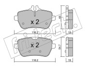 1046.0 Sada brzdových destiček, kotoučová brzda fri.tech.