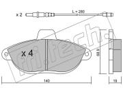 107.0 Sada brzdových destiček, kotoučová brzda fri.tech.