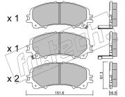 1082.0 Sada brzdových destiček, kotoučová brzda fri.tech.