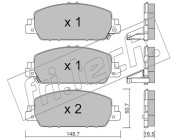 1083.0 Sada brzdových destiček, kotoučová brzda fri.tech.