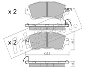 1085.0 Sada brzdových destiček, kotoučová brzda fri.tech.