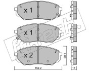 1096.0 Sada brzdových destiček, kotoučová brzda fri.tech.